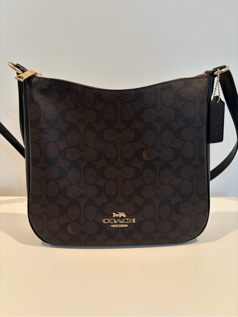 Coach Brown Ellie File Crossbody Bag with Gold Hardware